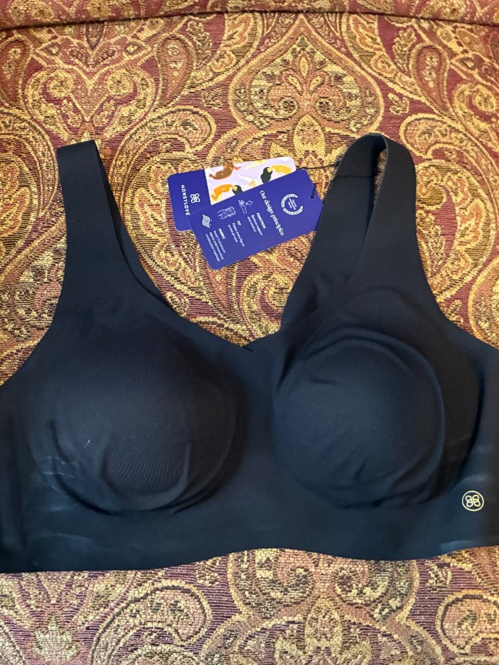 NWT Honeylove Soft Form Black Bra L